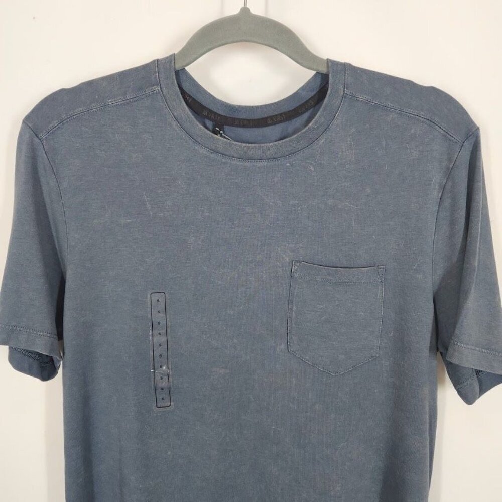NWT VRST Men's Washed Pocket Tee in Midway Blue - Size Small - Picture 2 of 7